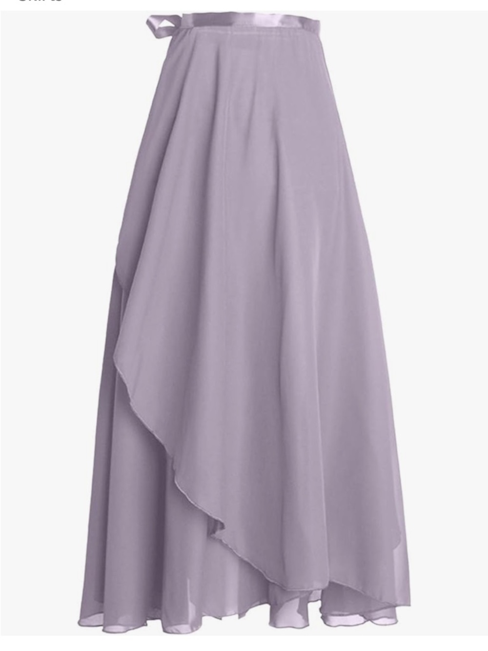 Lavender Chiffon Wrap Ballet Dance Ballroom Skirt